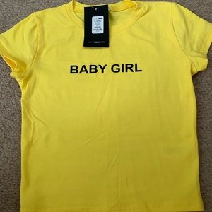Baby girl cropped tee